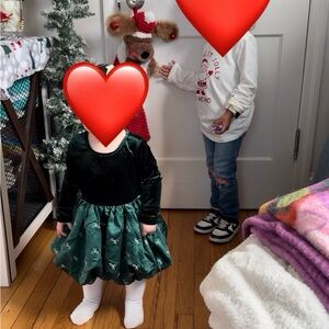 18 mo green holiday dress